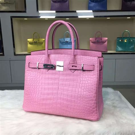 hermes birkin pink crocodile.